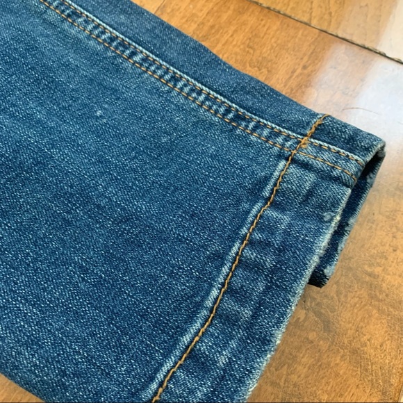 Etcetera Dark Blue Distressed Skinny Jeans - Size 8 (EUC) - Picture 5 of 8